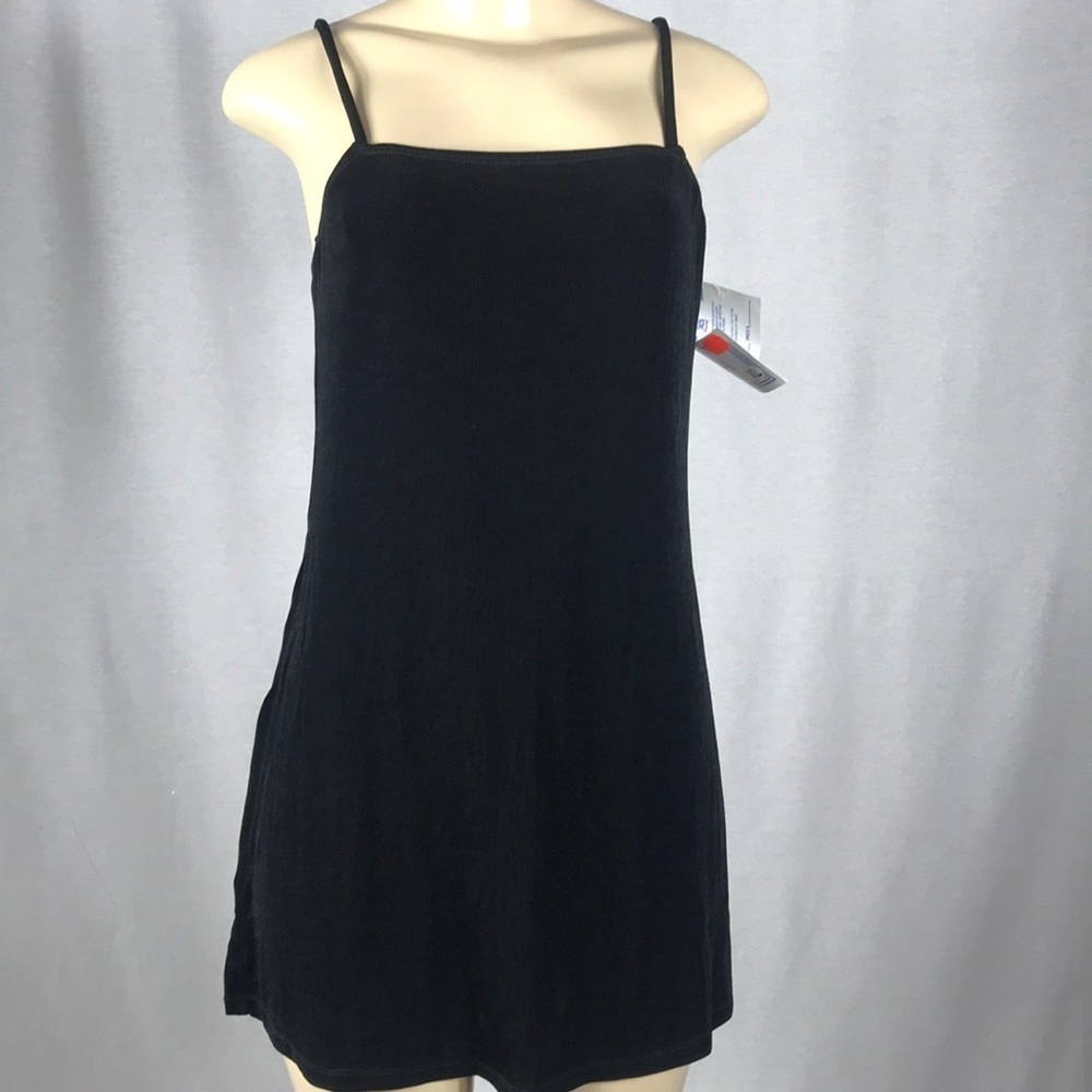 Zuliana Size XL Black Beach Dress with Side Slits. Made In USA. New With Tags